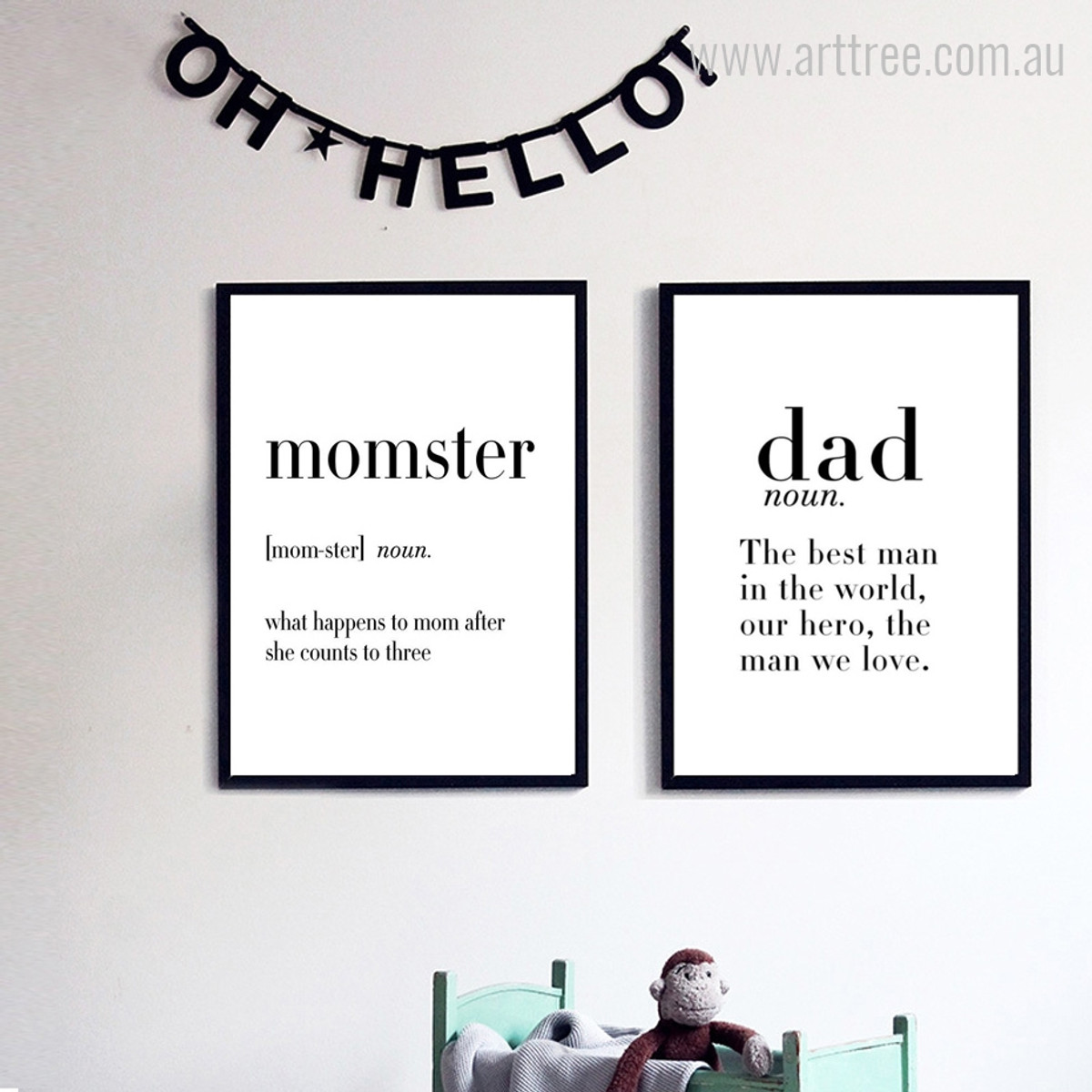 Momster Dad Definition Quotes Digital Prints