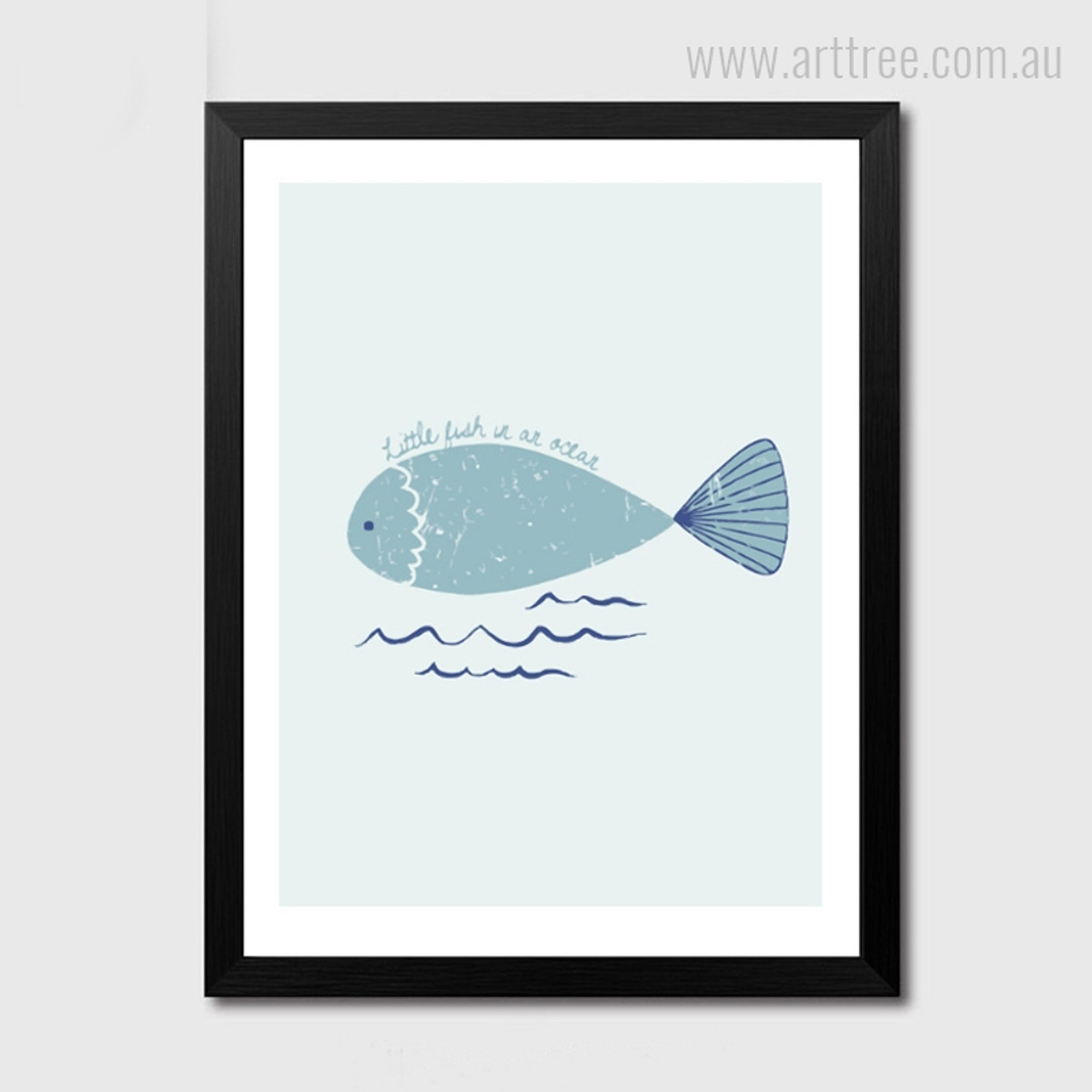 Little Fish in an Ocean Wall Decor Print