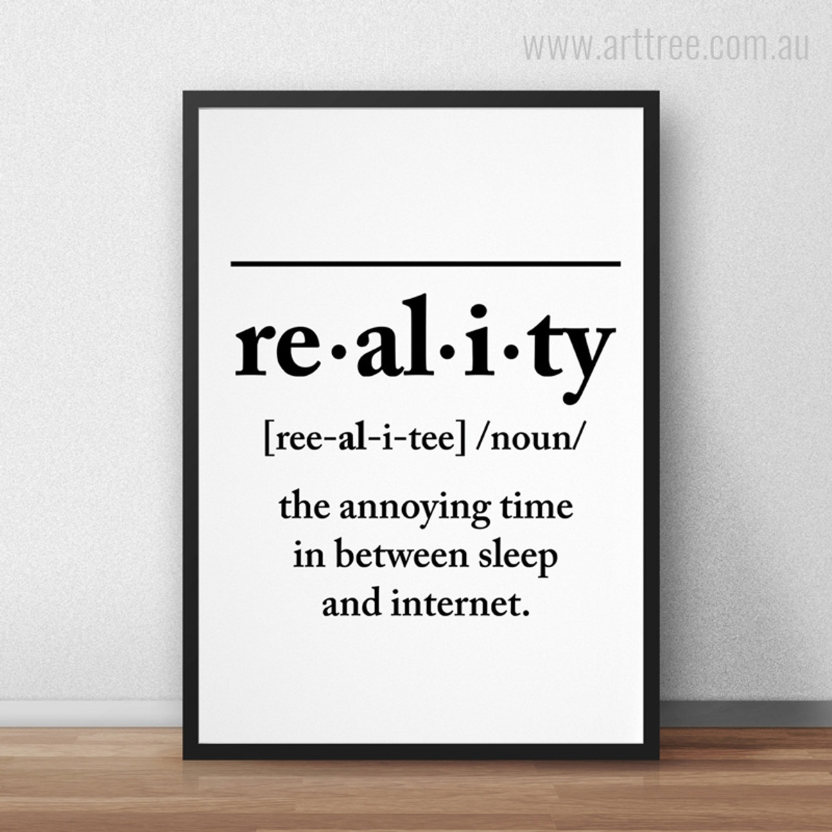 The Annoying Time in Between Sleep and Internet Words Canvas Print