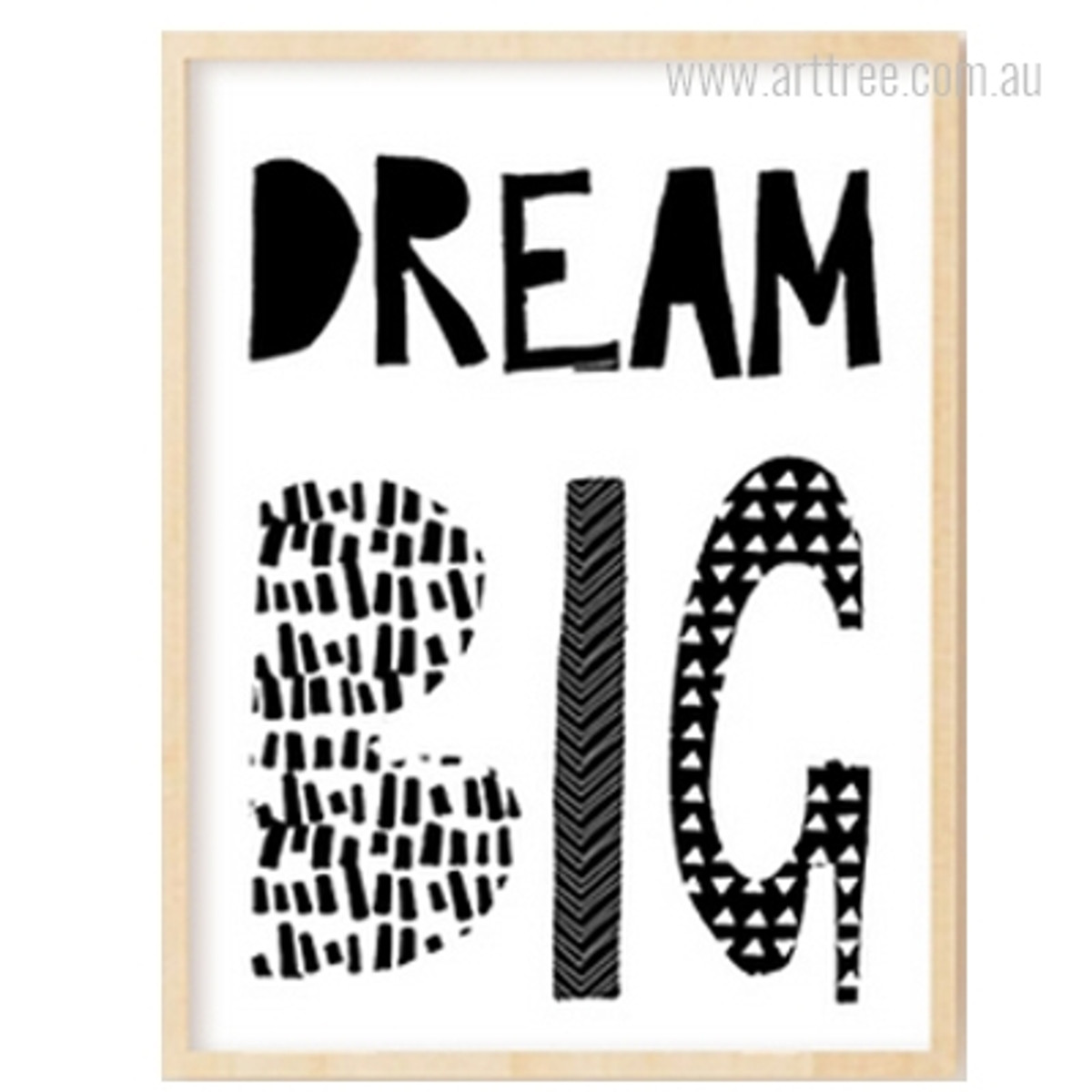 Dream Big Typography Kids Decor Print