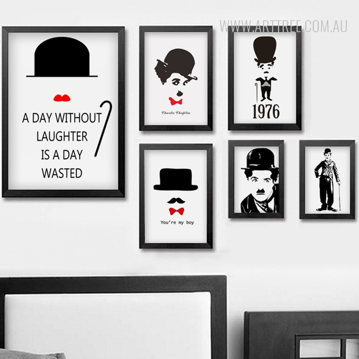 Charlie Chaplin Quotes Large Wall Art