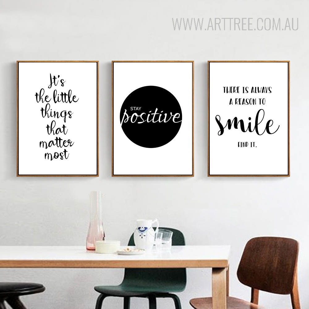 Be Positive Smile Quote - arttree.com.au