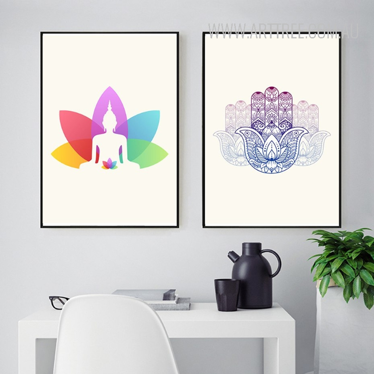 Indian Yoga Style Minimalist Art Prints