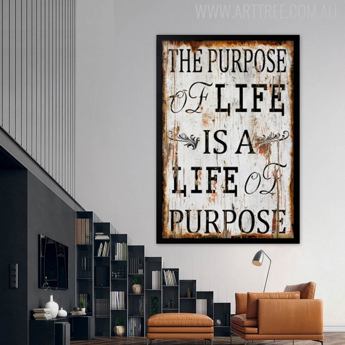 The Purpose of Life Is A Life of Purpose Inspirational Quote Print