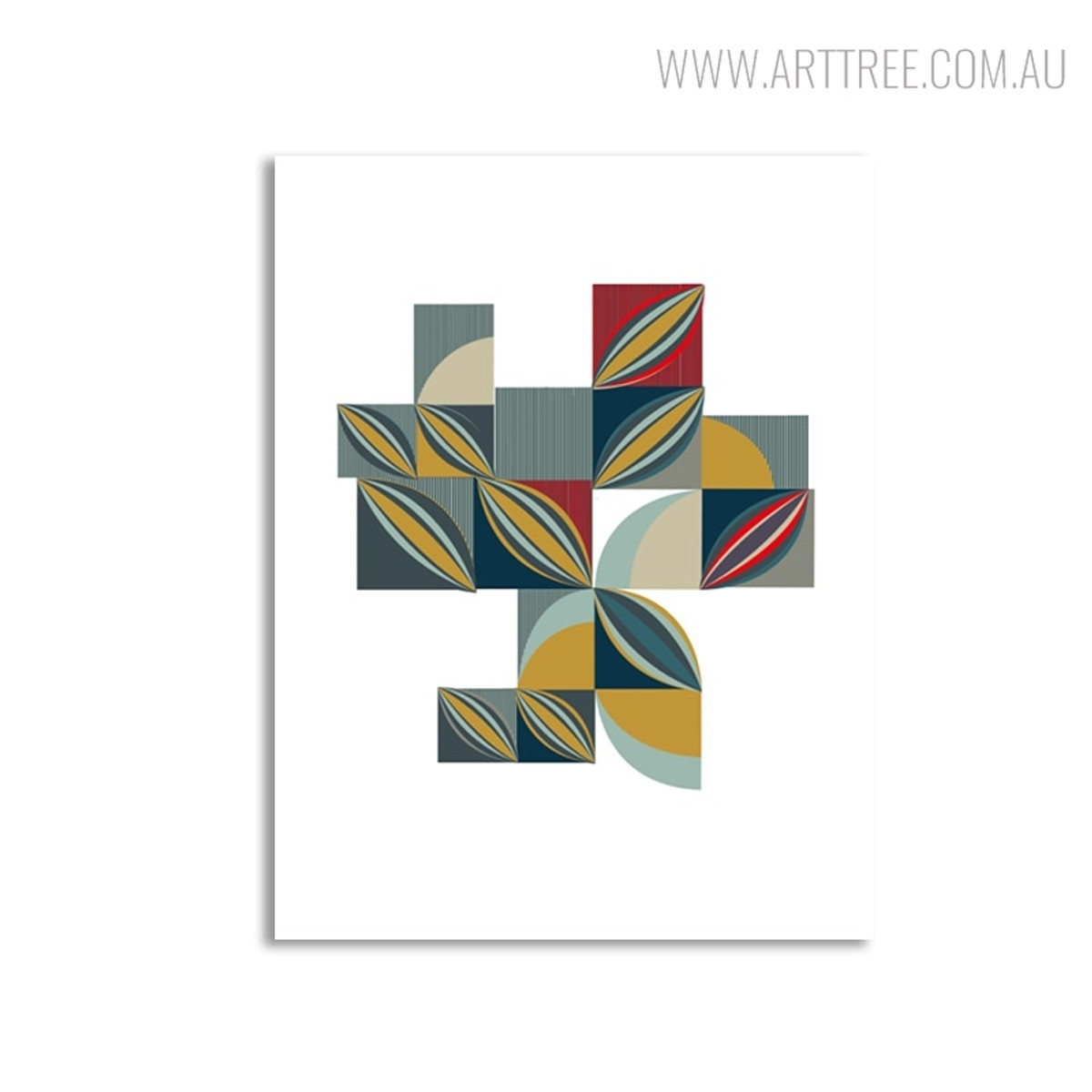 Abstract Square Shapes Geometric Scandinavian Artwork