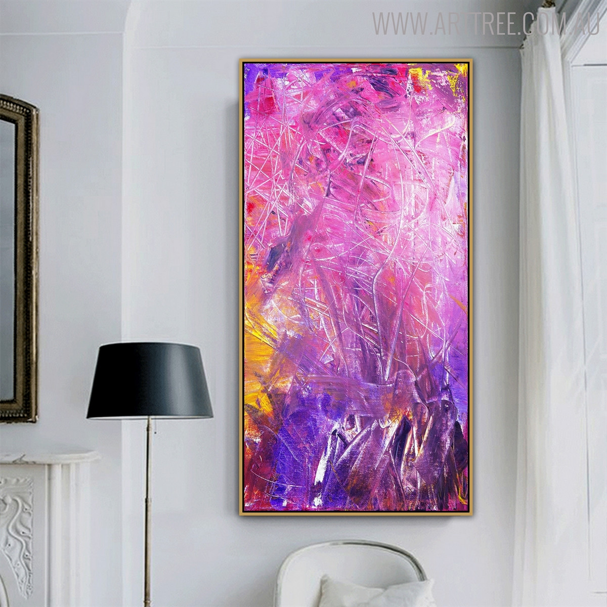 Lineaments Abstract Modern Oil Painting for Interior Wall Getup