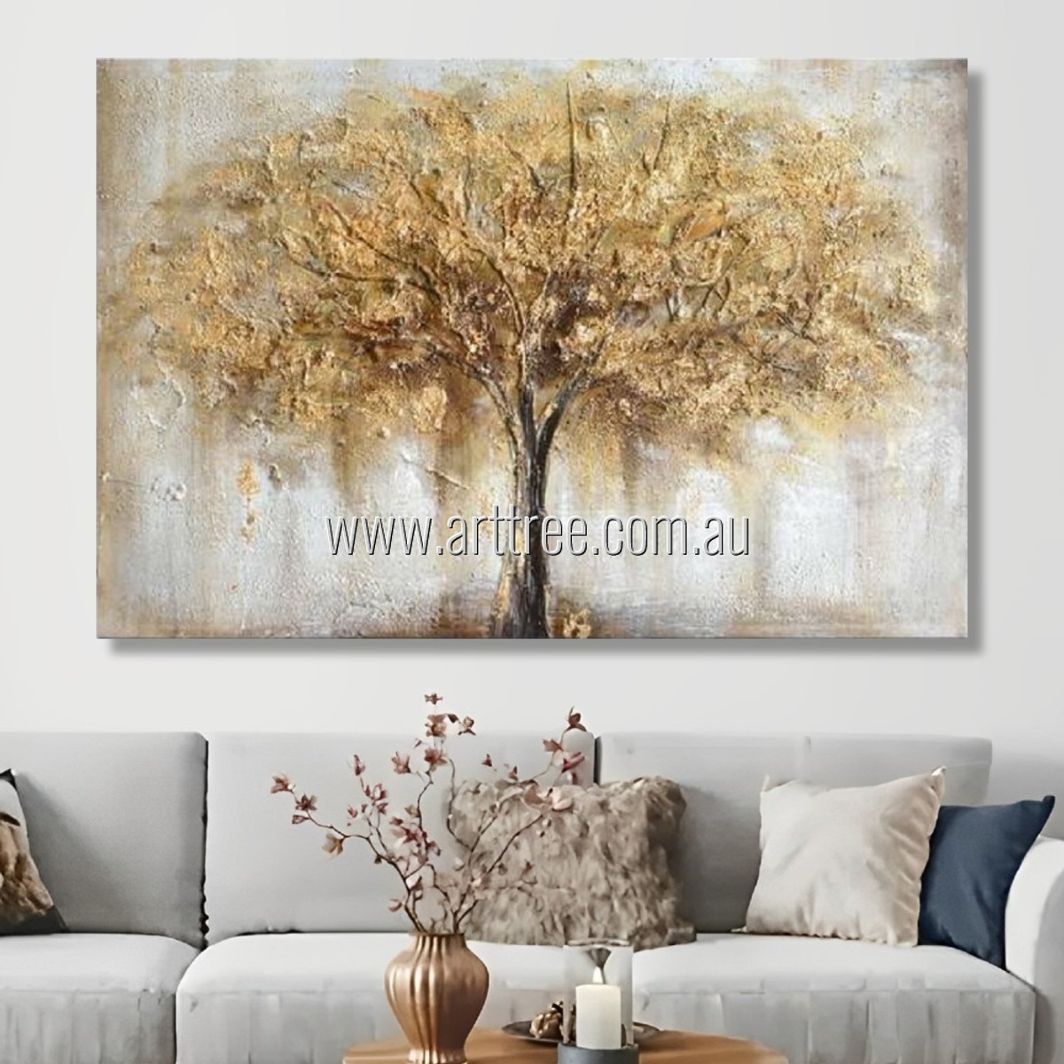 Abstract Arbor Modern Heavy Texture Artist Handmade Canvas Painting For Perfect Room Decor