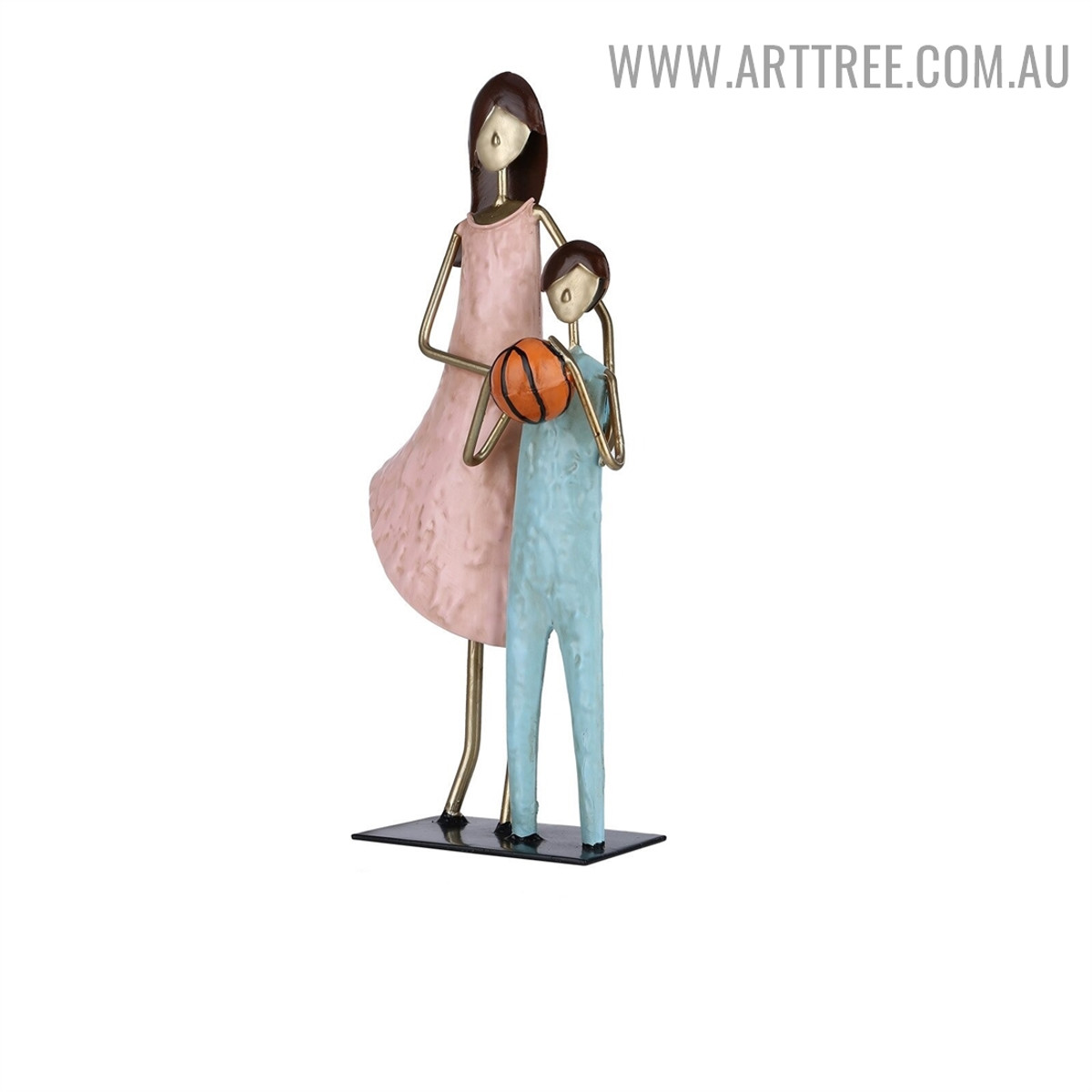 Brother and Sister Figurine Iron Material Modern Sculpture for Sale in Australia