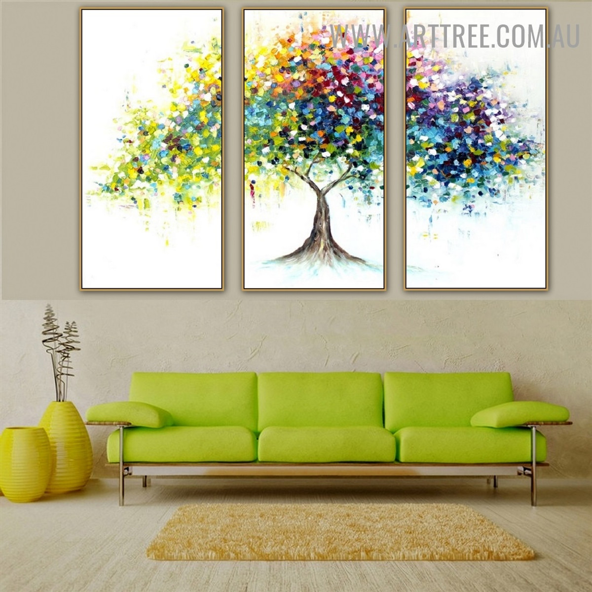 Multicoloured Leafage Tree - arttree.com.au