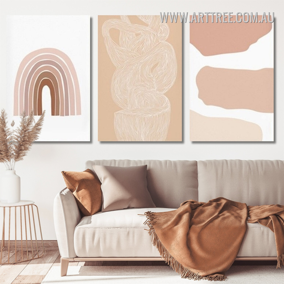 Bold Lineament Abstract Geometric Painting Photo Scandinavian 3 Piece Wall Art Canvas Prints For Home Decor Online
