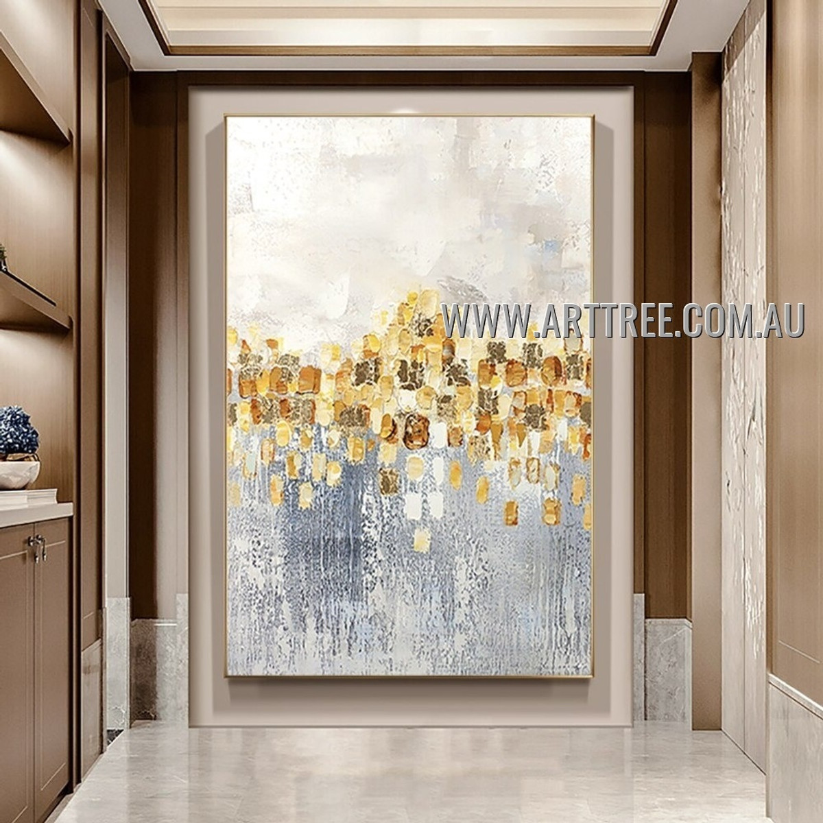 Bold Blots Contemporary Heavy Texture Artist Handmade Abstract Canvas Art Painting for Room Decor