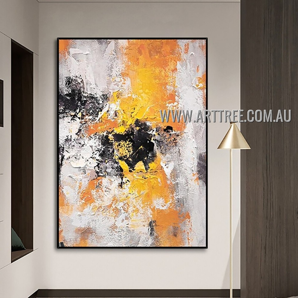 Multifarious Spot Abstract Heavy Texture Artist Handmade Contemporary Art Painting for Room Decor