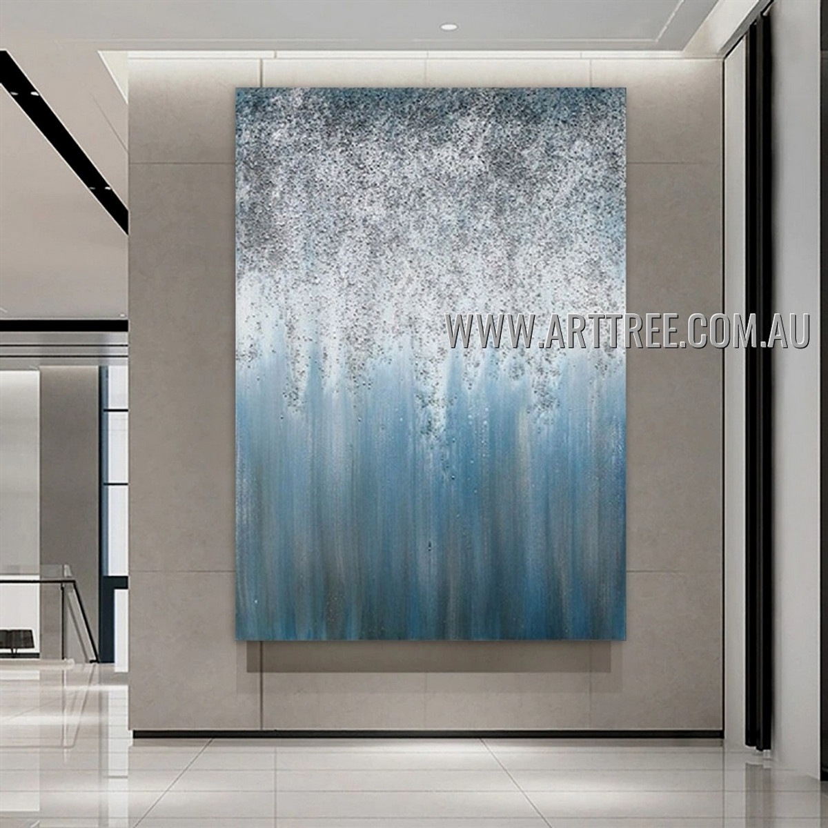 Chequered Attaints Abstract Heavy Texture Artist Handmade Modern Art Painting for Room Garniture