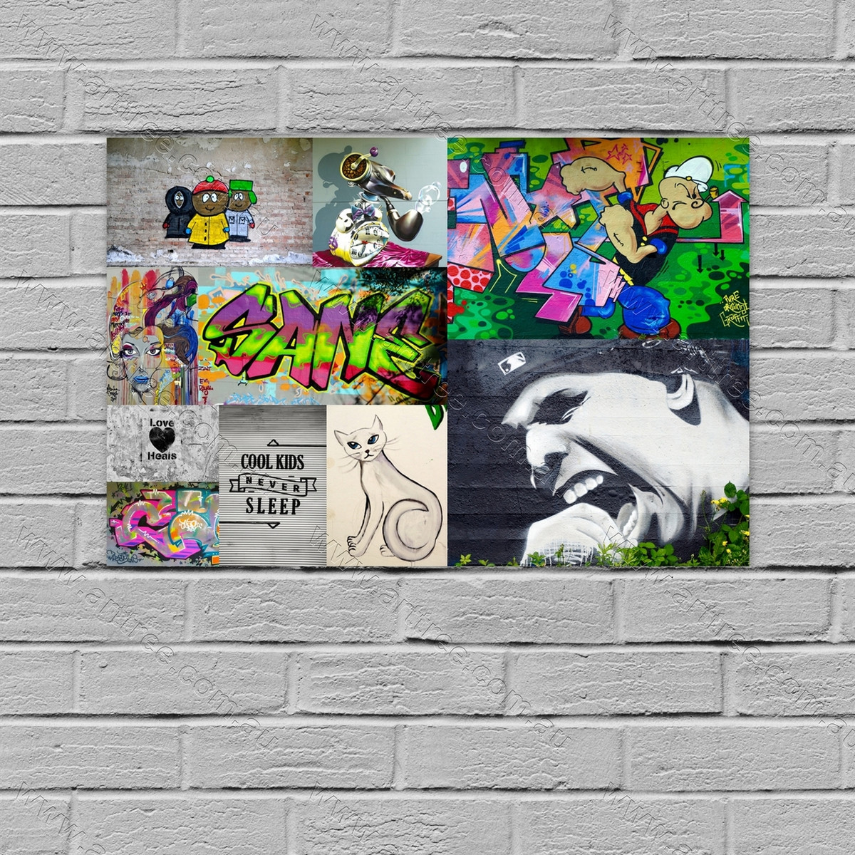 Popeye Graffiti Collage