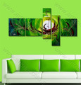 Green Base Canvas Painting