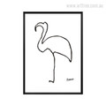 Picasso Abstract Crane Bird Design