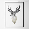 Geometric Deer Canvas