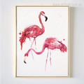 Modern Flamingo Birds Canvas Print