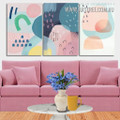 Abstract Multi Pink Princess Design Modern Artwork Image Set Of 3 Piece Framed Wall Art Canvas Prints For Living Room