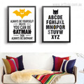 Always Be Yourself Batman, ABCD Words Quote Print