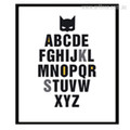 Batman Mask ABCD Alphabets Words Print