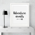 Arrow Adventure Awaits Words Digital Canvas Print