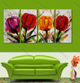 Colorful Roses Pattern Split Oil Painting