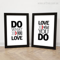 Do What You Love, Love What You Do Motivational Quotes Print Set