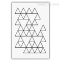 Geometric Black and White Triangles Abstract Pattern Wall Art