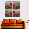 Pink Buttercup Flower split panel painting