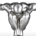 Silver Resin Strong Muscular Diving Posture Sculpture (2)