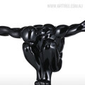 Black Resin Strong Muscular Diving Posture Sculpture (4)