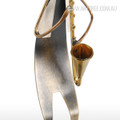 Saxophone Playing Musician Metal Sculpture (4)