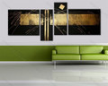 multi panel painting black & Golden Base