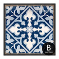 Blue and White Porcelain Moroccan Pattern Split Canvas Print