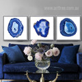 Modern Abstract Blue Onyx Gems Design Canvas Prints (3)
