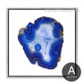 Modern Abstract Blue Onyx Gems Design Canvas Print