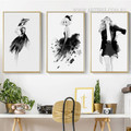 Black Dress Girls Fashion Canvas Prints (2)