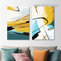 Abstract Black Stripes Modern Painting Image Framed Stretched 2 Piece Wall Decor Set Canvas Prints For Room Onlay