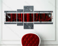 split wall painting Red Textured