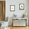 Beautiful Butterfly Leaves and Flowers Modern Wall Art