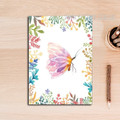 Beautiful Purple Butterfly Leaves and Flowers Wall Art