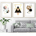 Geometric Pattern Triangles Hexagons Abstract Art
