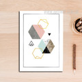 Geometric Pattern Hexagons Abstract Art