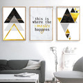 Black Golden Geometric Triangles This Is Where The Magic Happens Words Art