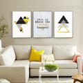 Geometric Triangles This Is Where The Magic Happens Words Canvas Art