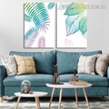 Watercolor Fresh Leaf Abstract Modern Framed Artwork Image 2 Piece Large Wall Art Canvas Prints www.arttree.com.au
