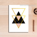 Geometric Pattern Golden Triangles Abstract Art