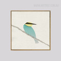 Nordic Cute Bird Kingfisher Design Scandinavian Artwork