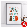 There is No Place Like Bed Nordic Nursery Wall Decor